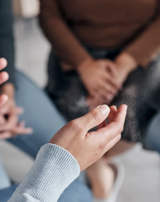 A small group therapy circle